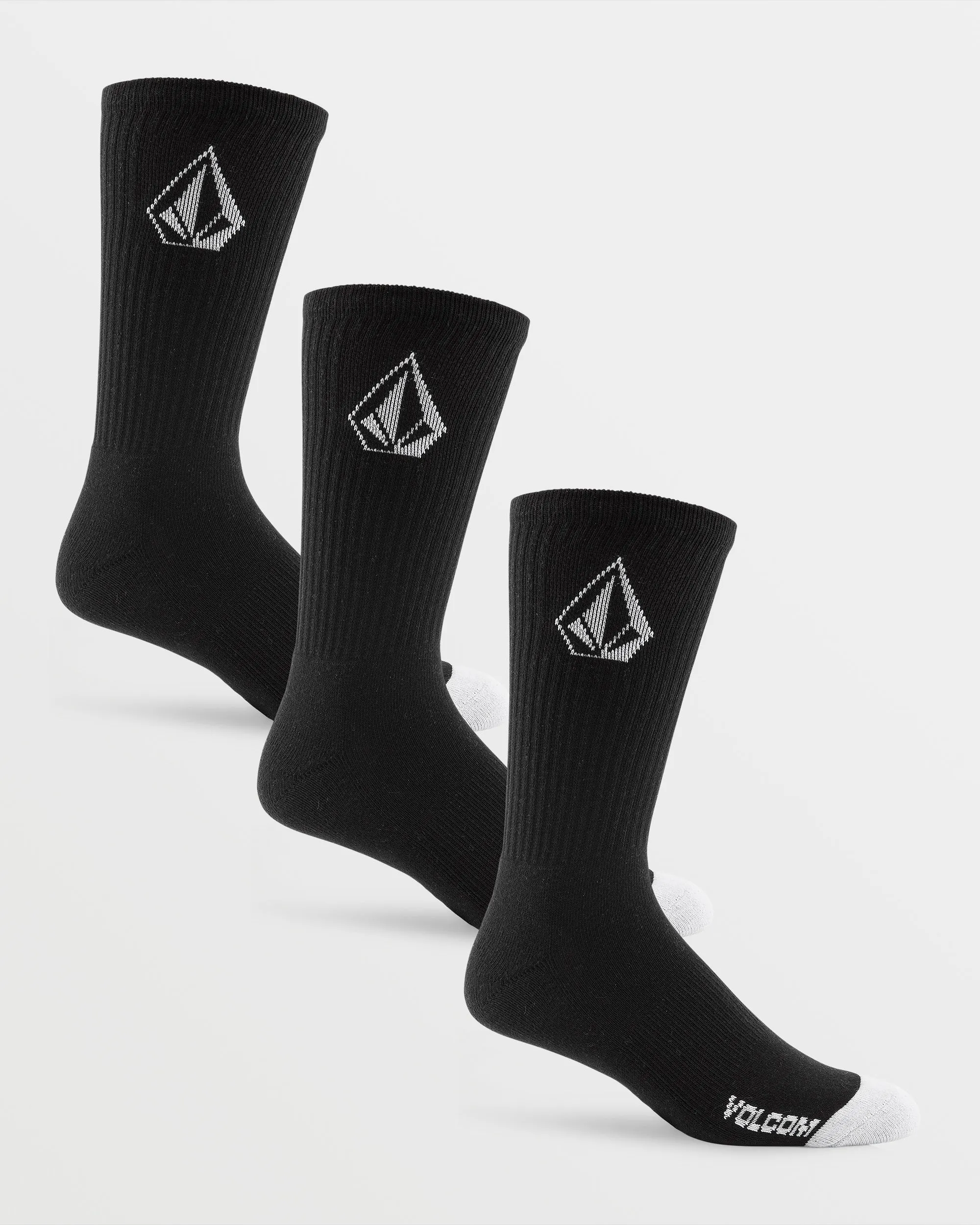 Full Stone Sock 3 Pack - Black