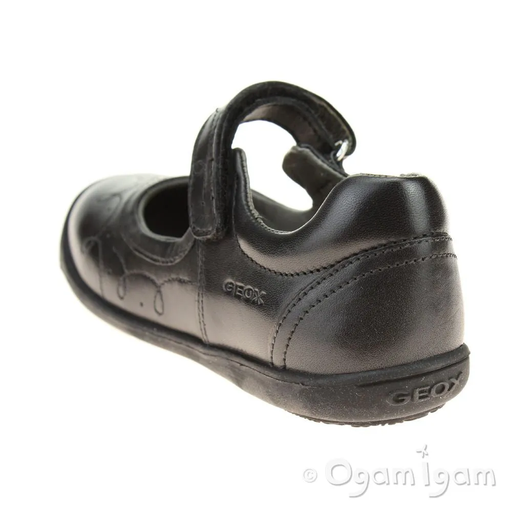 Geox Gioia Girls Black School Shoe