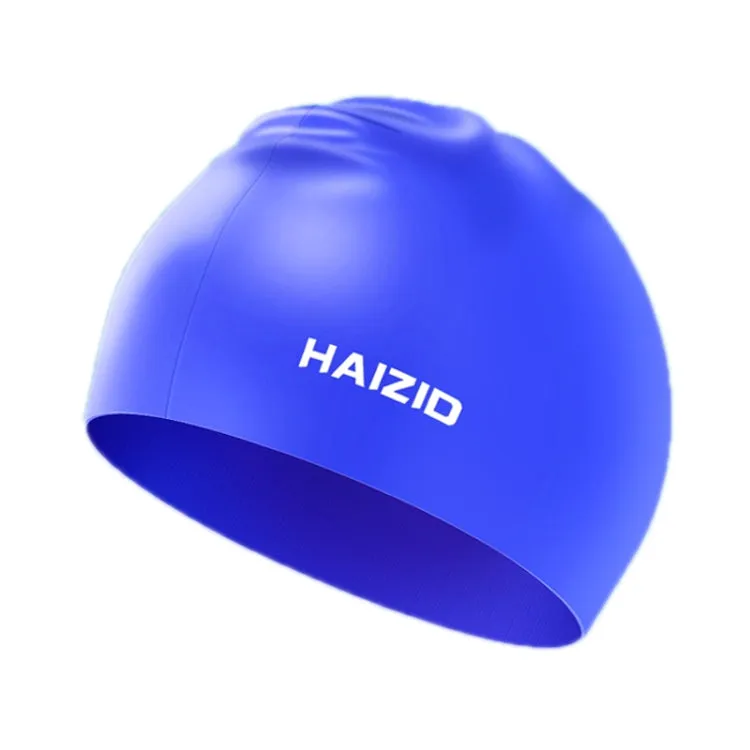 HAIZID Silicone Waterproof Oversized Swimming Cap, Color: Blue 60g