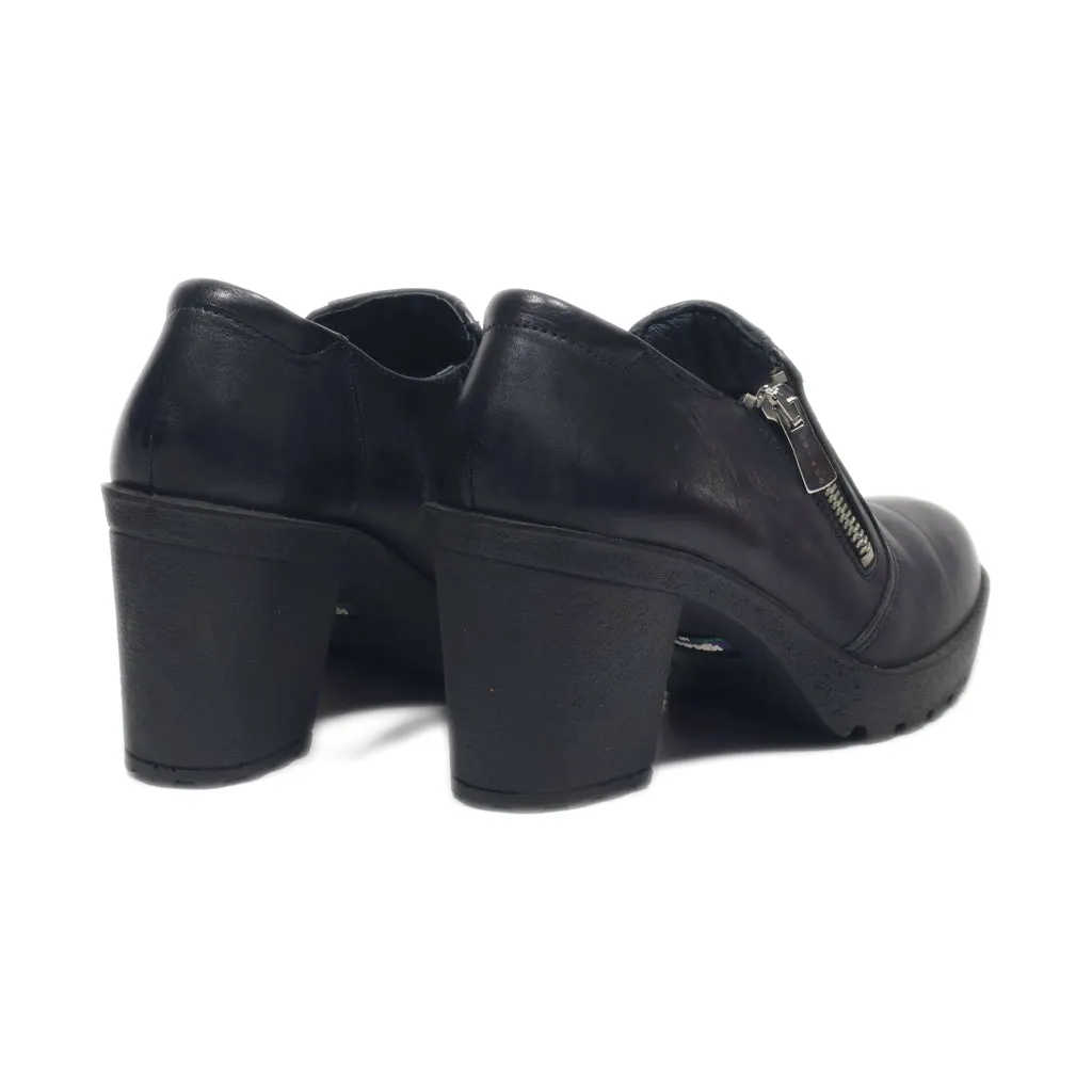 Igi&Co Mid-Heel Shoes Leather Black Colour For Women