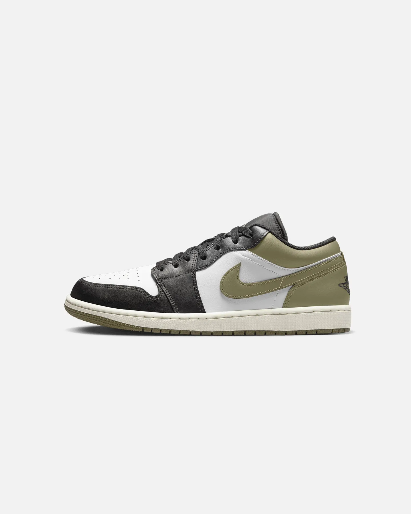 Jordan Air Jordan 1 Low "Black Toe Medium Olive" Black/White