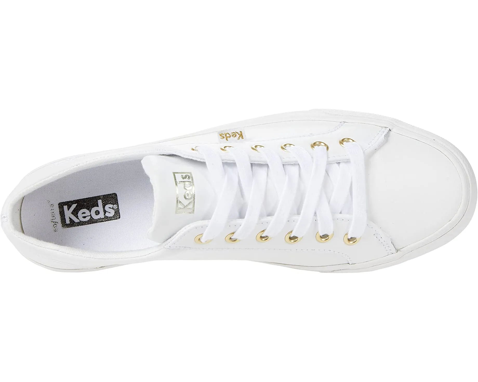 Jump Kick Twill Keds, white gold