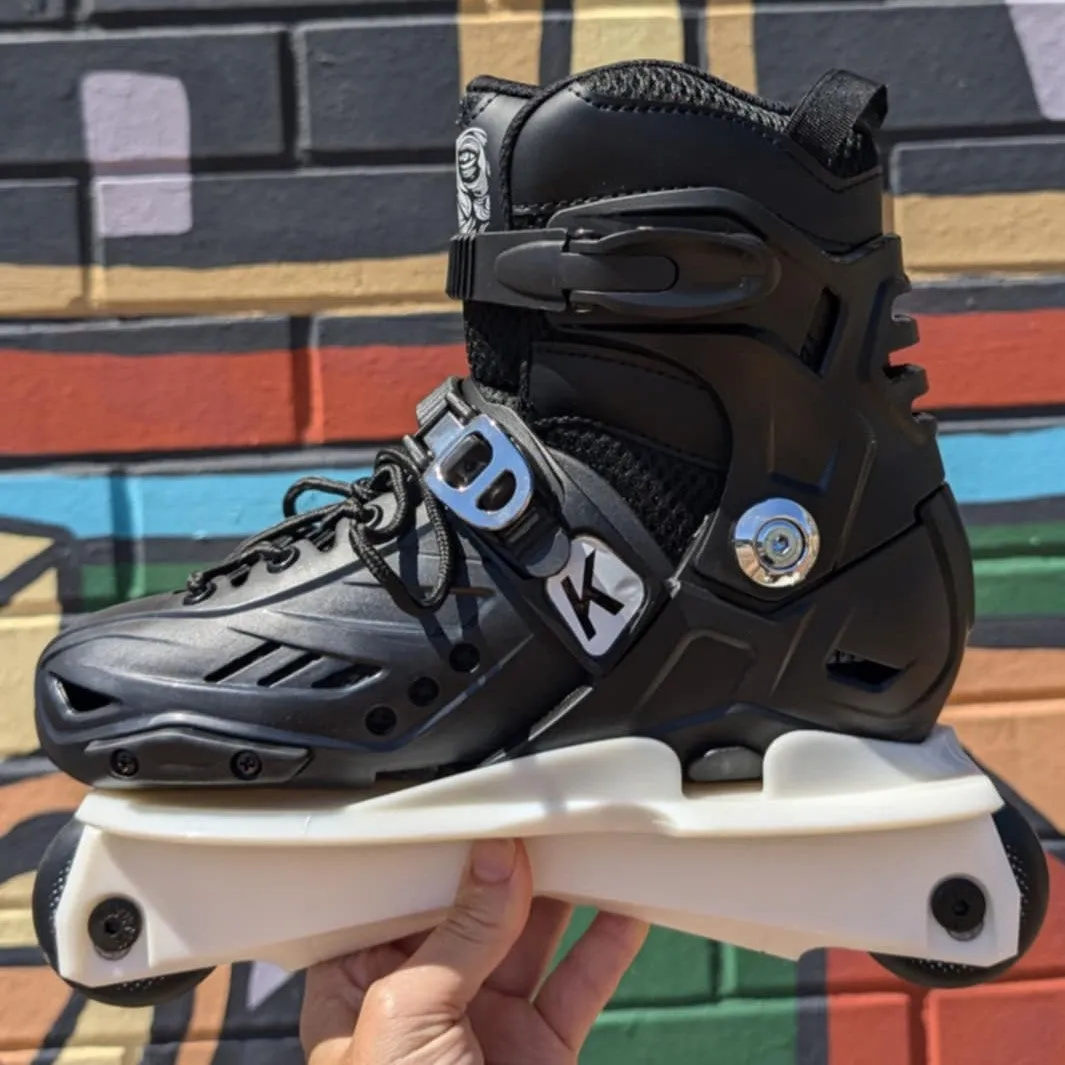 Kids Adjustable Kaltik Black K-Skate Nylon Free V2 Aggressive Inline Skates