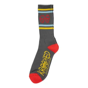 KROOKED EYES SOCK (CHARCOAL/BLUE/YELLOW/RED