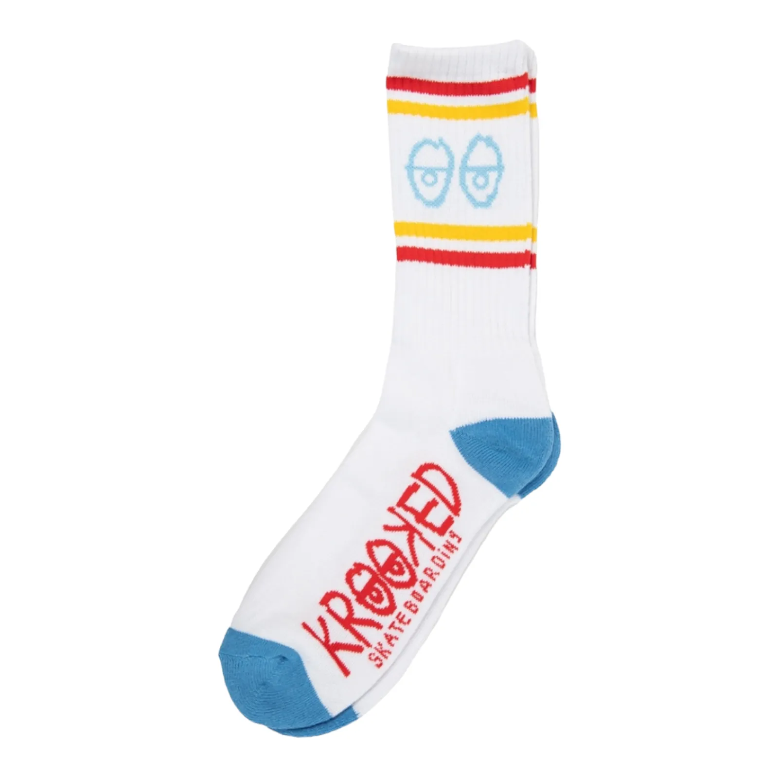 KROOKED EYES SOCK (WHITE/BLUE/YELLOW/RED)