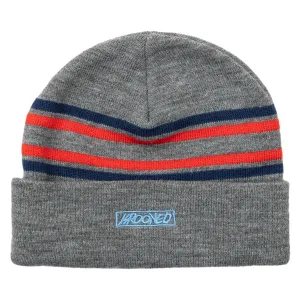 Krooked Moon Smile Beanie Heather/Blue/Red