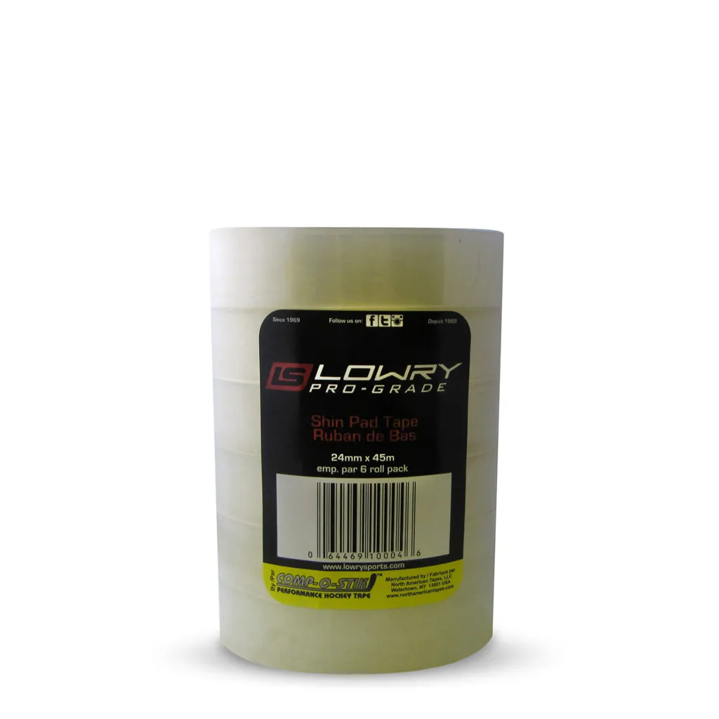 Lowry Sports Hockey Sock Tape Clear 24mm x 40m