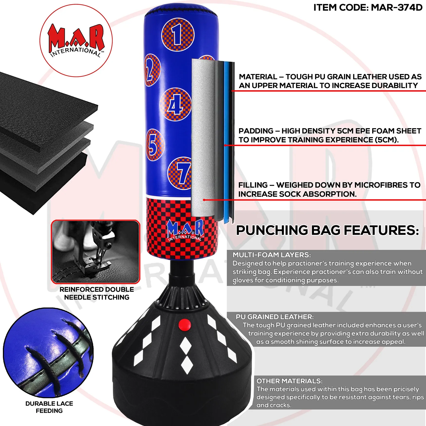 MAR-374E | Freestanding Striking Bag