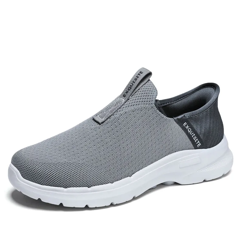 Men's Walking Shoes Slip on Loafers Lightweight Knit Comfortable Casual Shoes