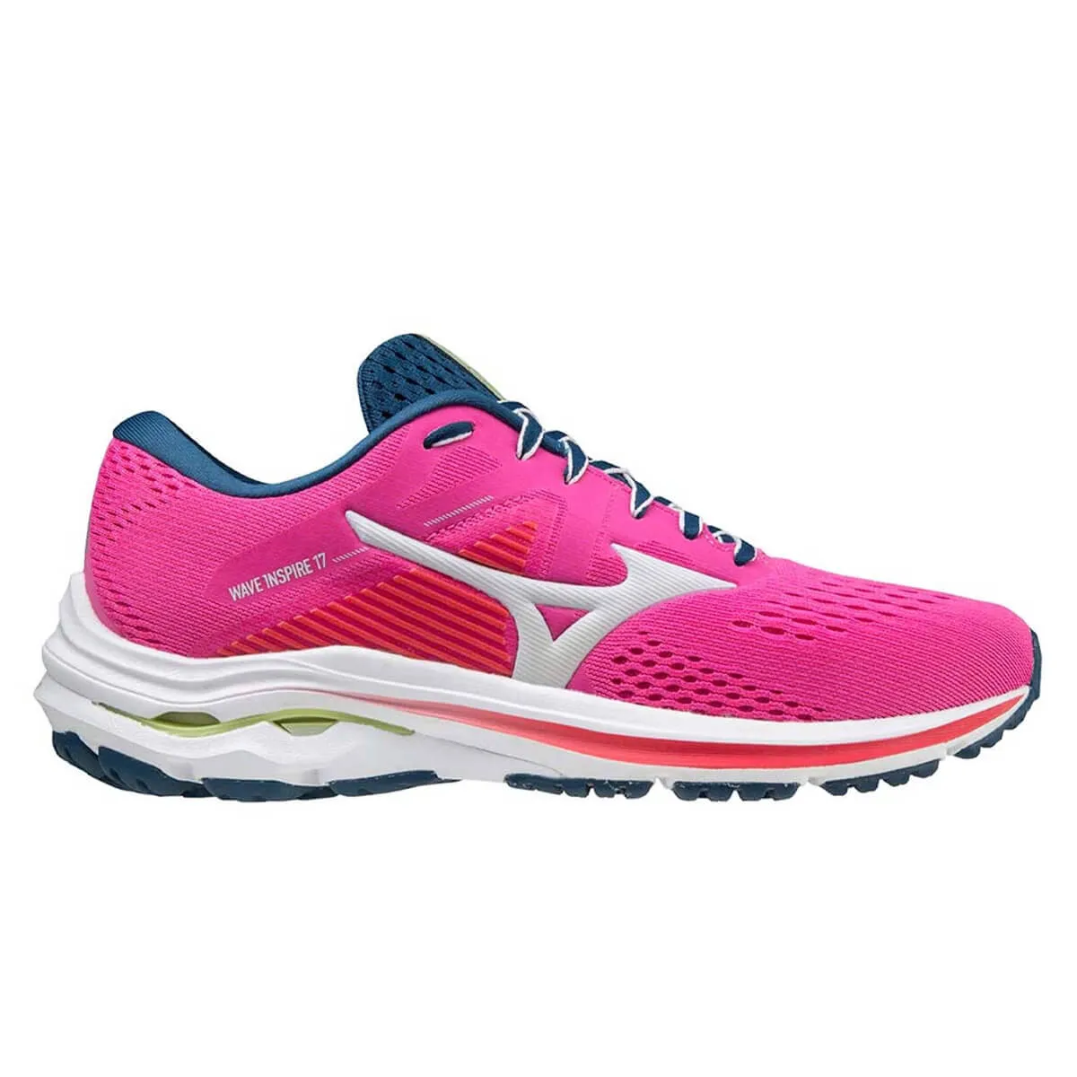 Mizuno Wave Inspire 17 Womens | Phloxpink/ncloud/slime