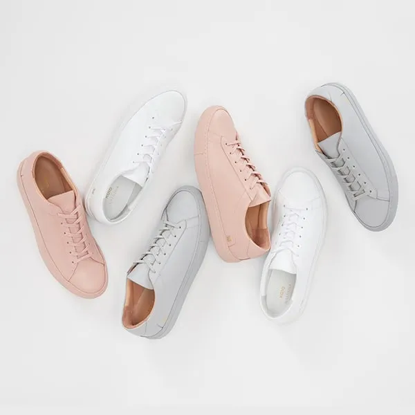 M.M.LaFleur x Koio Capri Low-Top Sneakers - Leather :: Azalea