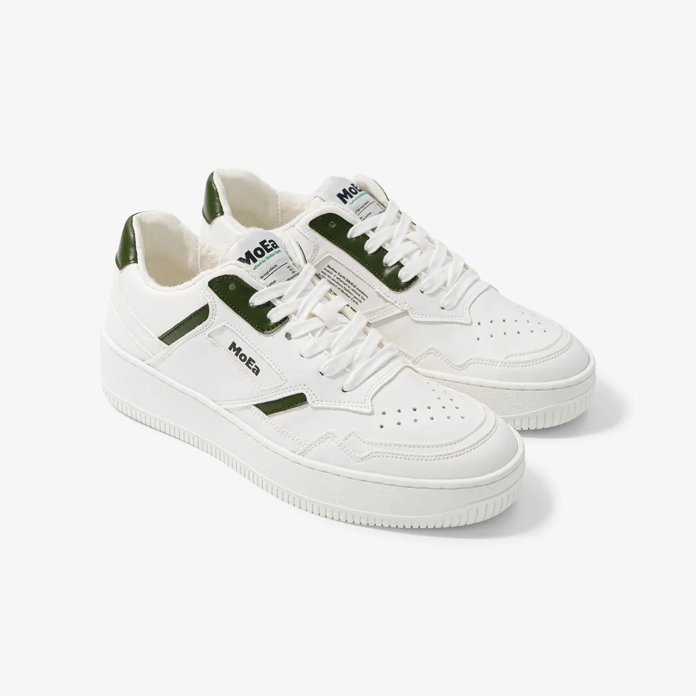 MoEa Gen1 Trainers in Cactus White and Green