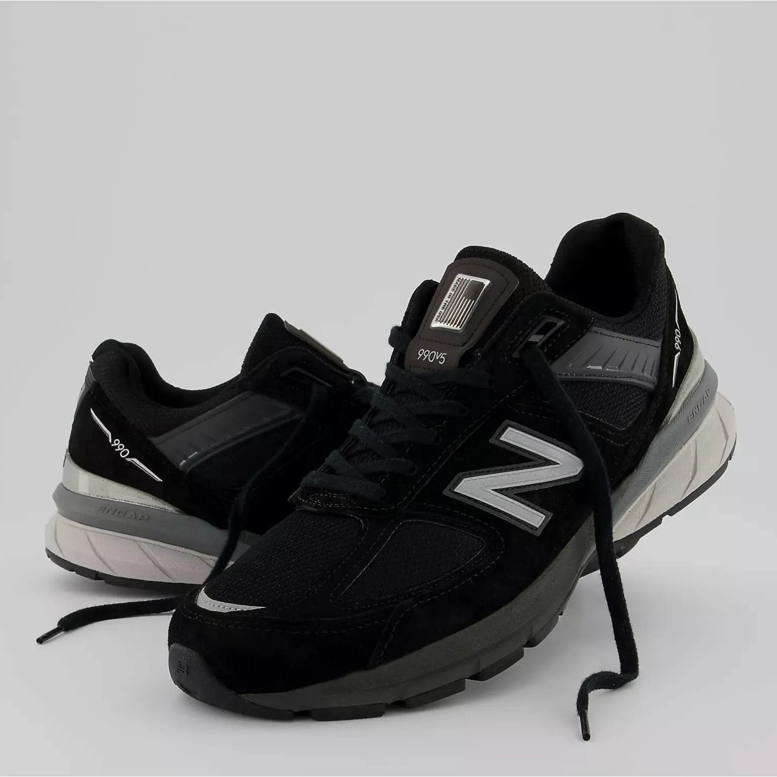 New Balance Men's Made in US 990 v5 Shoes - Black / Silver