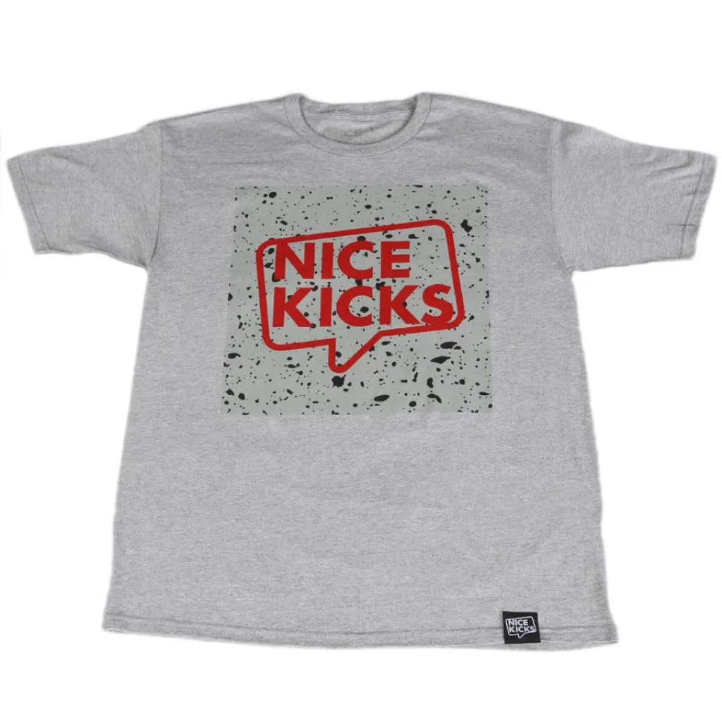 Nice Kicks Cement Tee - Grey/Red