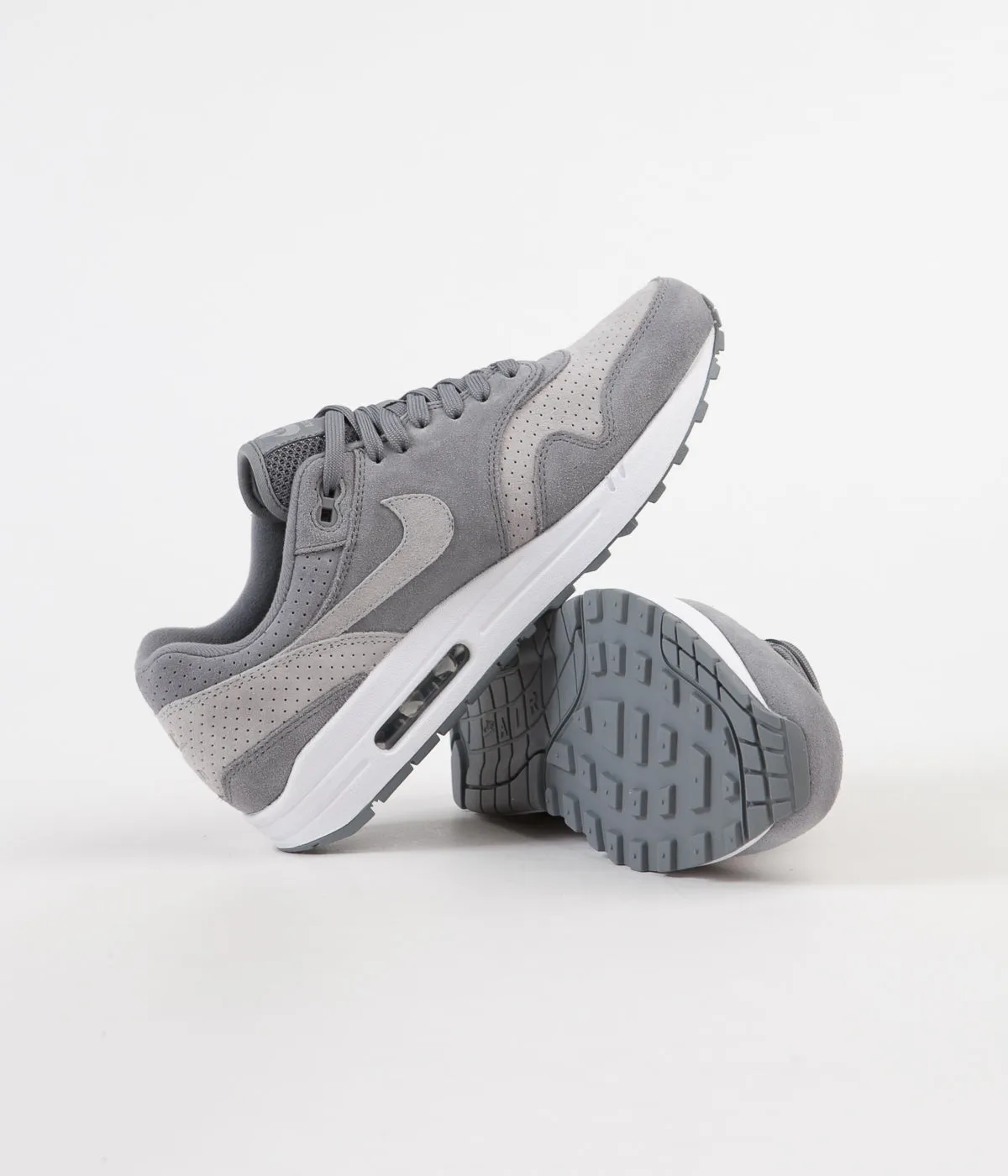 Nike Air Max 1 Premium Shoes - Cool Grey / Wolf Grey - White