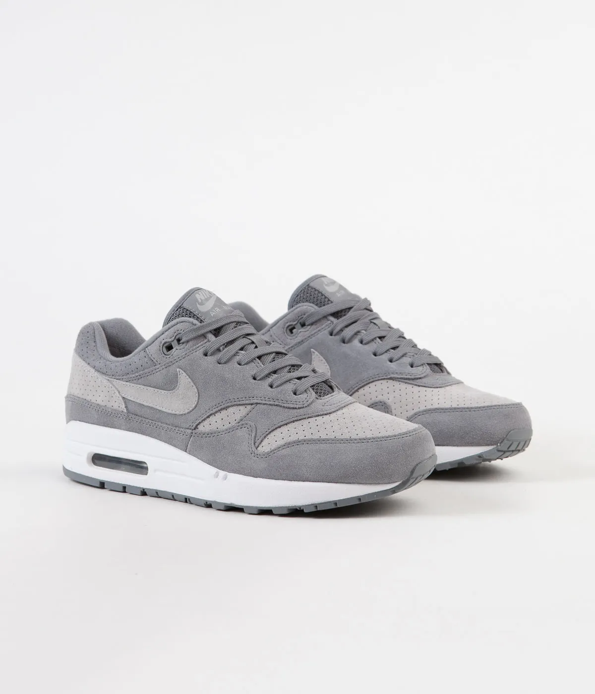 Nike Air Max 1 Premium Shoes - Cool Grey / Wolf Grey - White