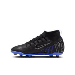 Nike Junior Mercurial Superfly 9 Club FG - Black/Chrome/Hyper Royal