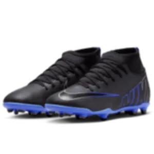 Nike Junior Mercurial Superfly 9 Club FG - Black/Chrome/Hyper Royal