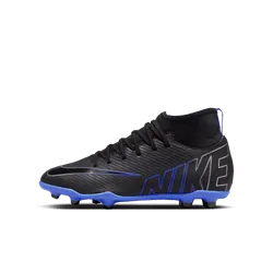 Nike Junior Mercurial Superfly 9 Club FG - Black/Chrome/Hyper Royal