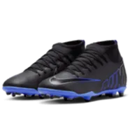 Nike Junior Mercurial Superfly 9 Club FG - Black/Chrome/Hyper Royal