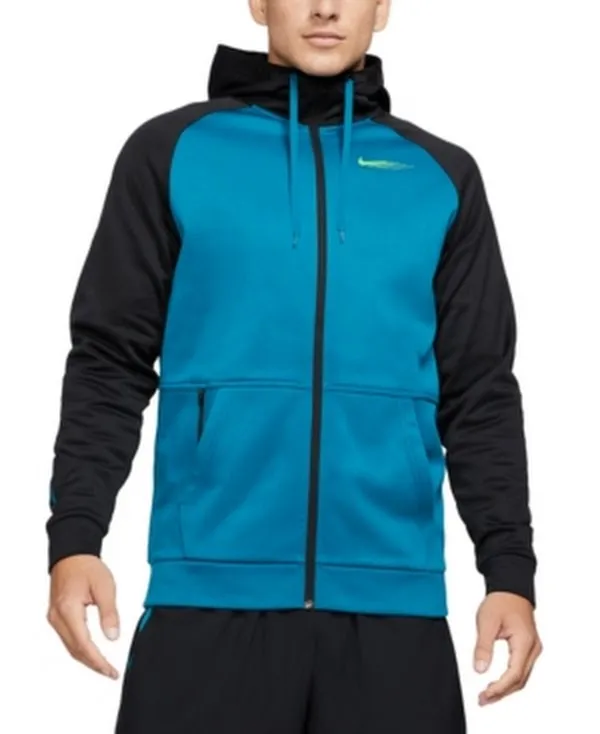 Nike Mens Therma Full Zip Hooded Sweatshirt Energy SC