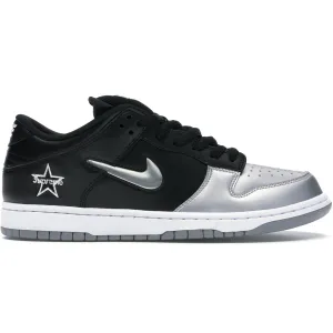 Nike SB Dunk Low Supreme Jewel Swoosh Silver