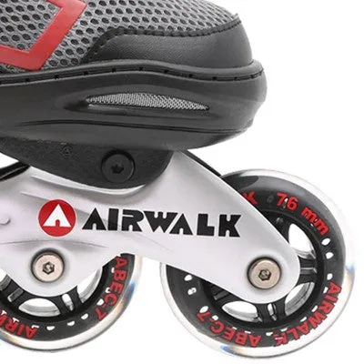 Open Box - Airwalk Adults Men Women Adjustable Inline Skates ABEC-7 Bearing, Red, Size