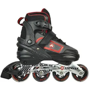 Open Box - Airwalk Adults Men Women Adjustable Inline Skates ABEC-7 Bearing, Red, Size