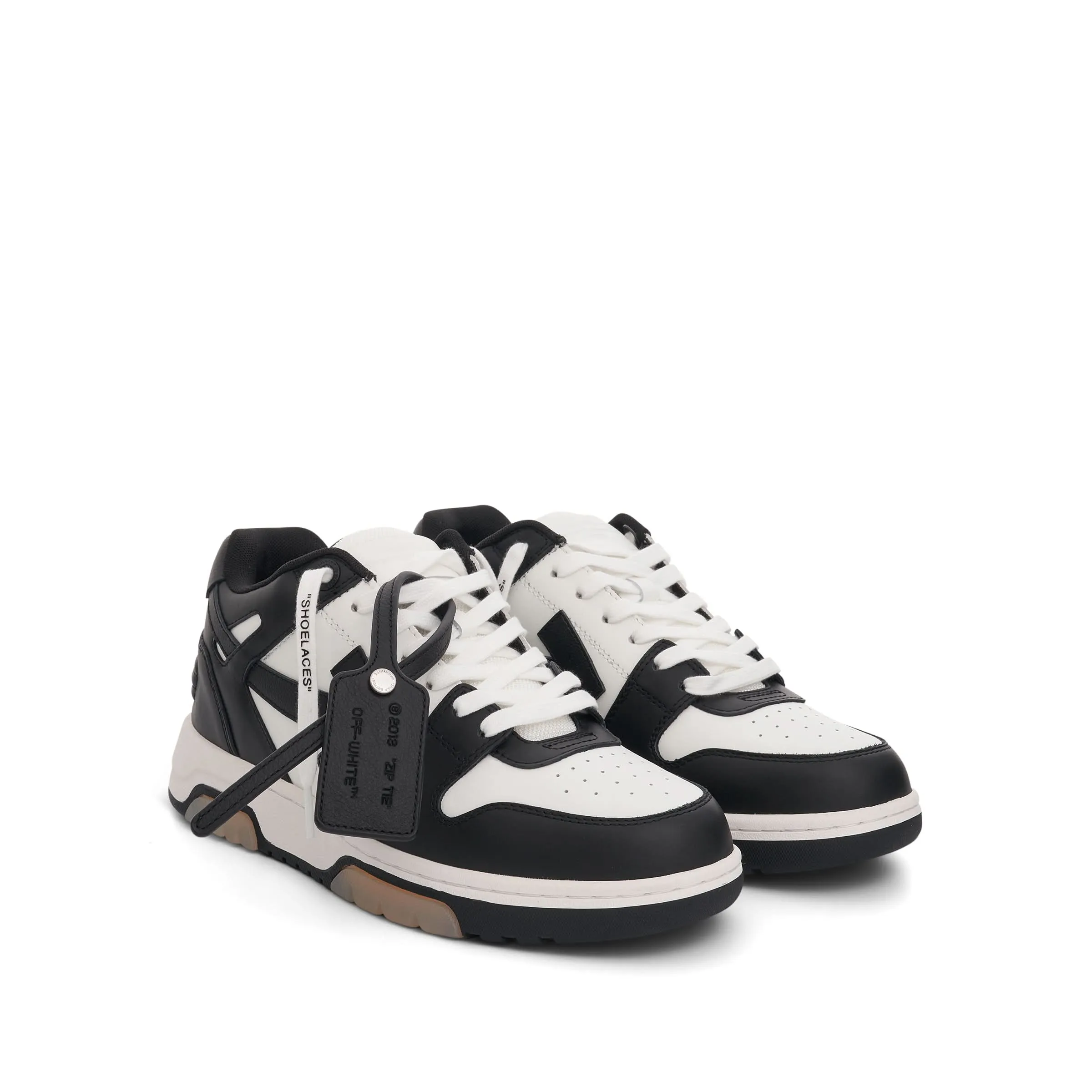 Out Of Office Leather Sneaker in White/Black