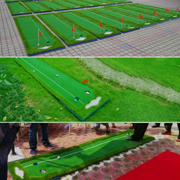 PGM Golf Double Colors Putting Mat Push Rod Trainer, Size: 75x300cm(Green)