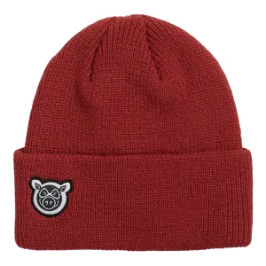 Pig Head Dock Beanie Red