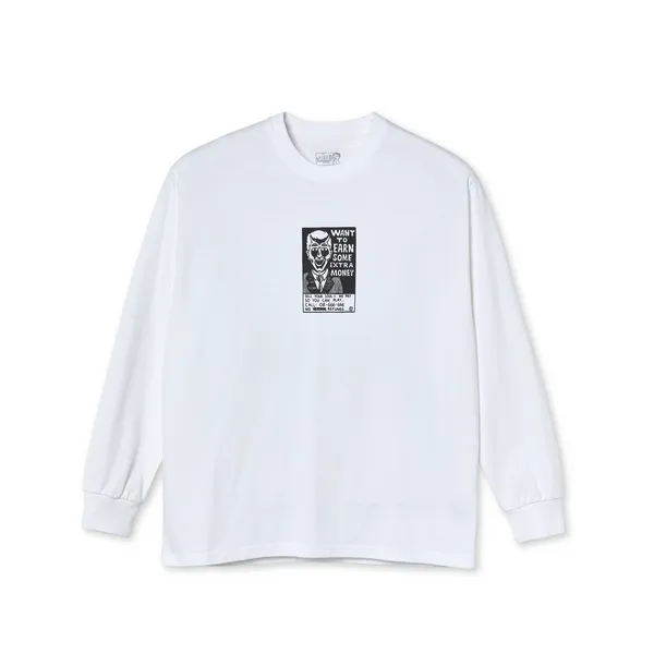 Polar Skate Co Classifieds LS T-Shirt - White