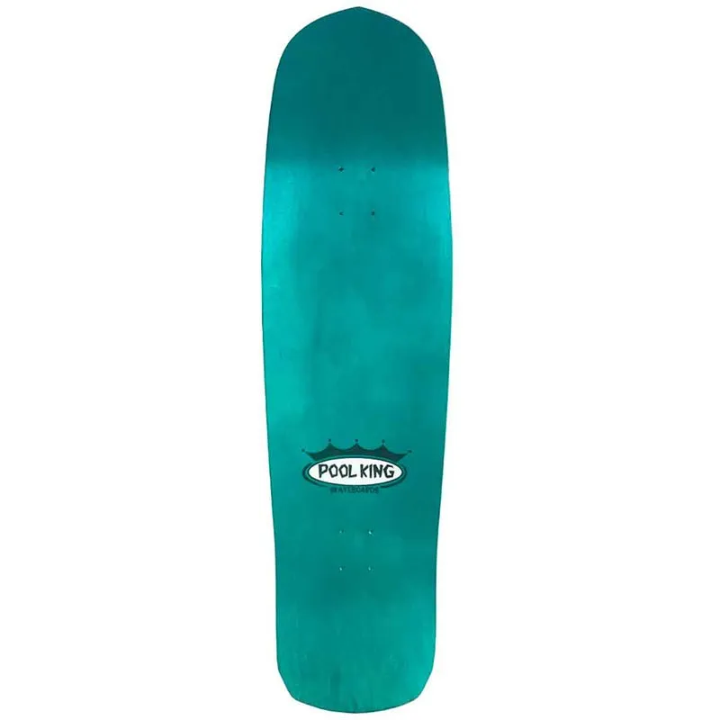 Pool King 9.5" x 35.75" High Voltage Shaped Teal Skateboard Deck