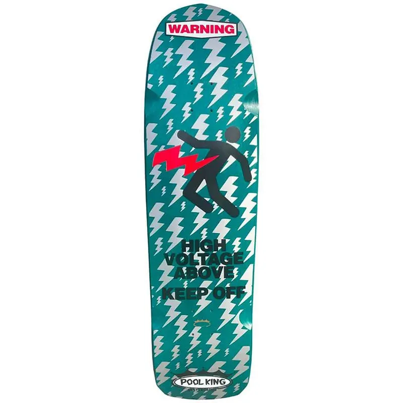 Pool King 9.5" x 35.75" High Voltage Shaped Teal Skateboard Deck