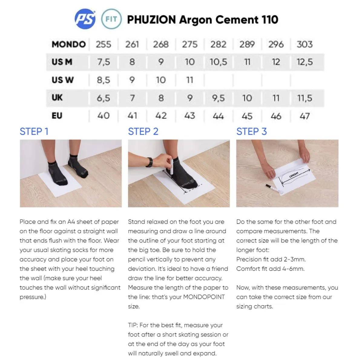 Powerslide Phuzion Argon Cement 110 Inline Skates