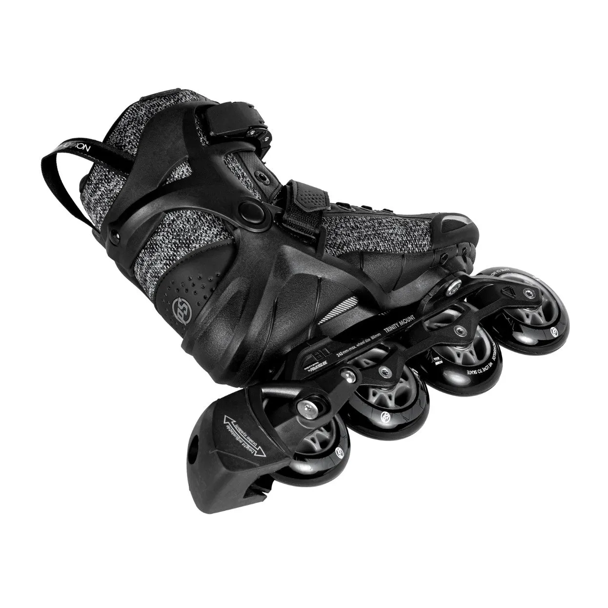 Powerslide Phuzion Radon Black White 80 Inline Skates