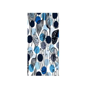 Printed Solid Color Beach Vacation Swimming Bath Towel Beach Towel, Color:  Lake Blue Lotus Leaf(Round Mesh Bag)