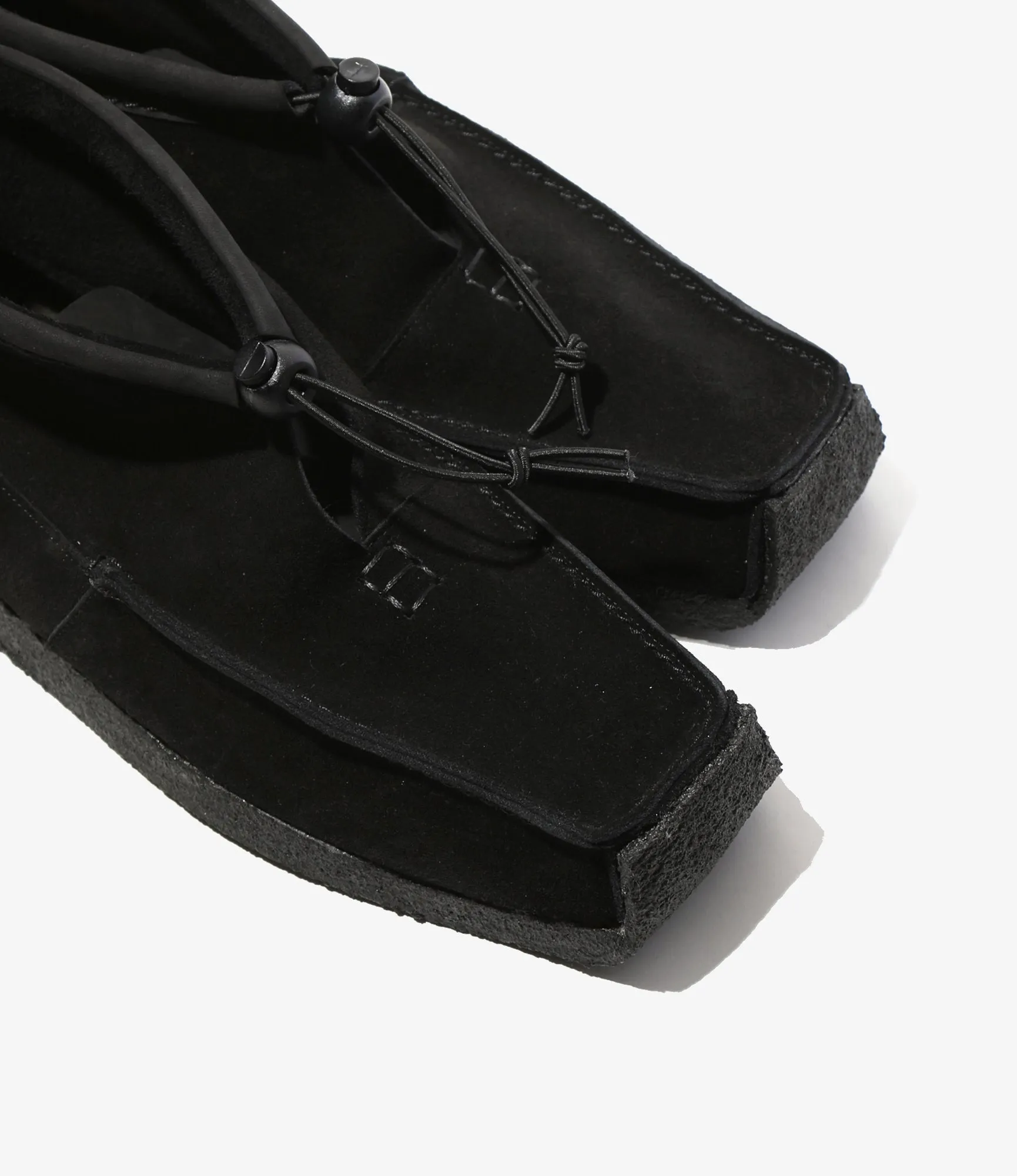 QR High Moccasin – Black Suede