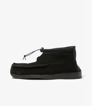 QR High Moccasin – Black Suede