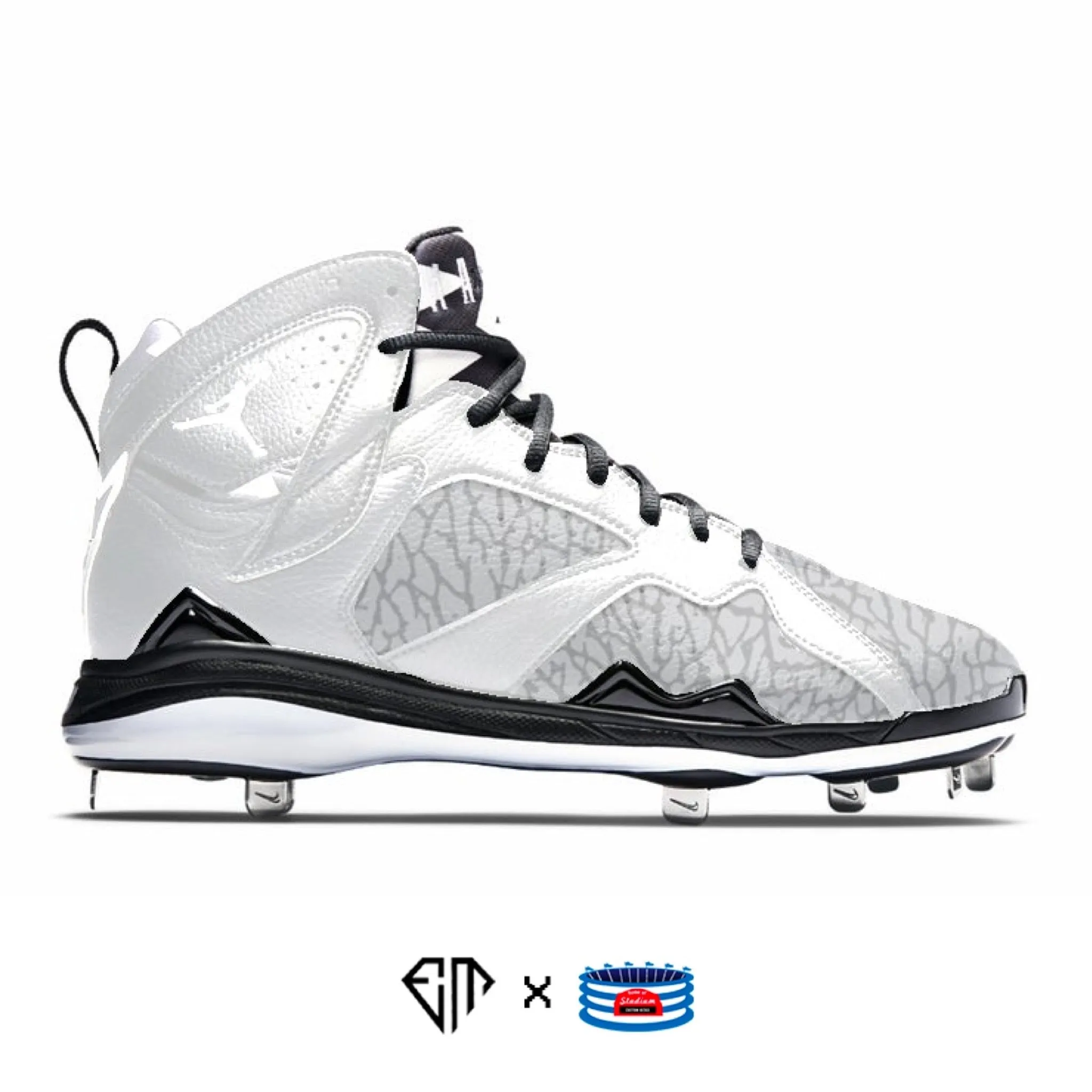 "Silver Elephant" Jordan 7 Retro Cleats