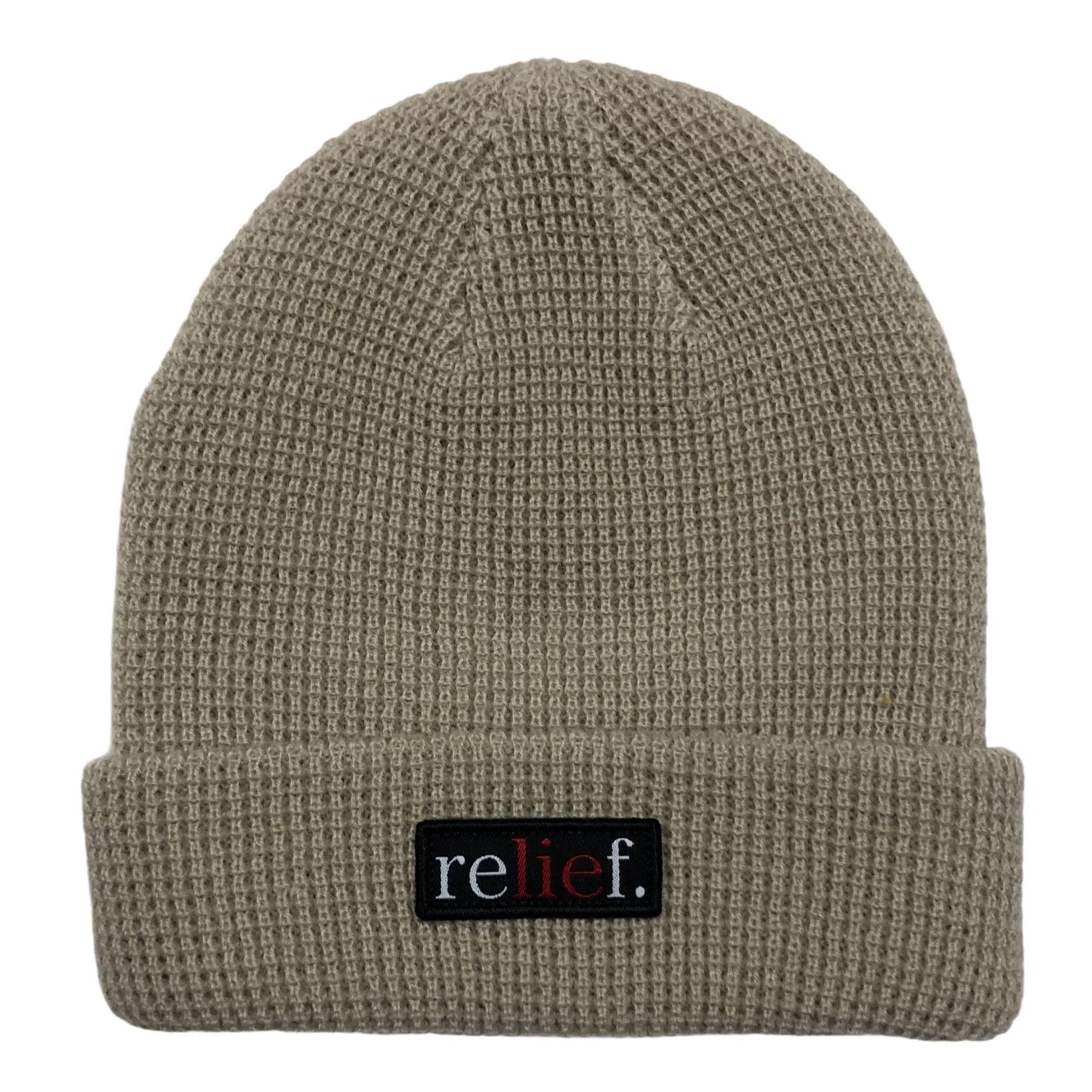 RELIEF LIE BEANIE STONE