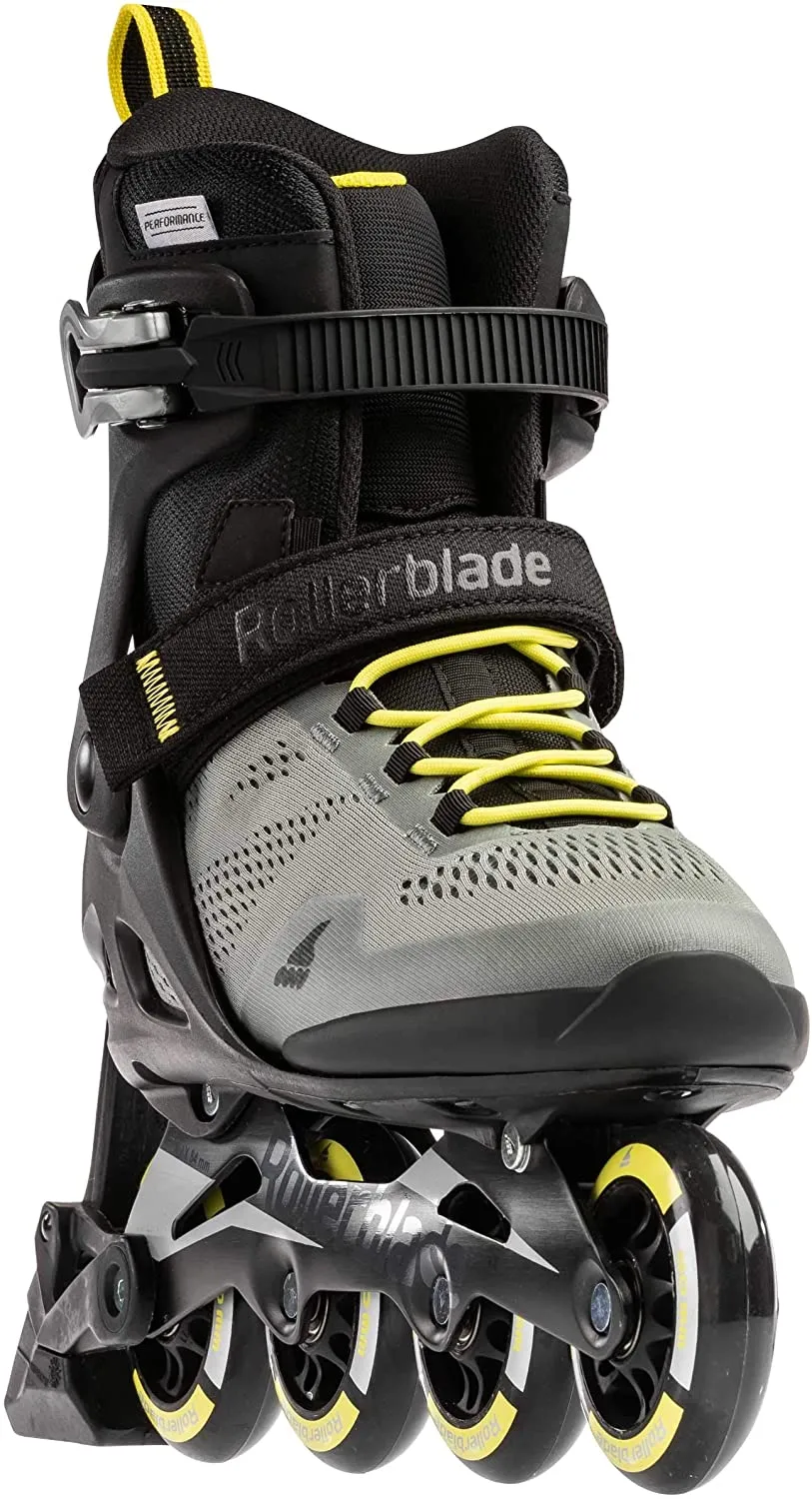 Rollerblade Macroblade 80 ABT Mens Silver/Neon Yellow 10