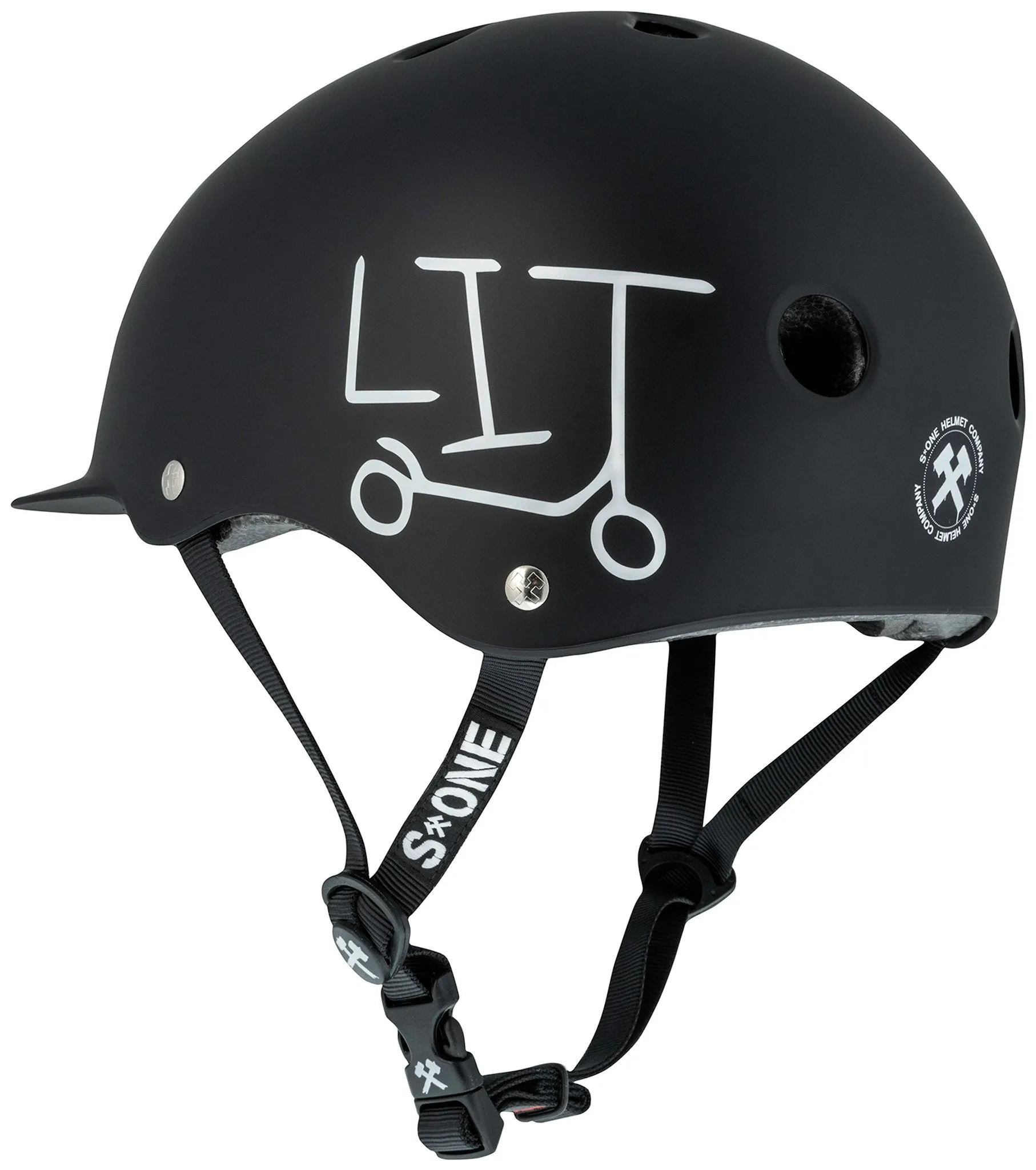 S1 Lifer Brim Helmet - Black Matte/Undialed LIT Collaboration