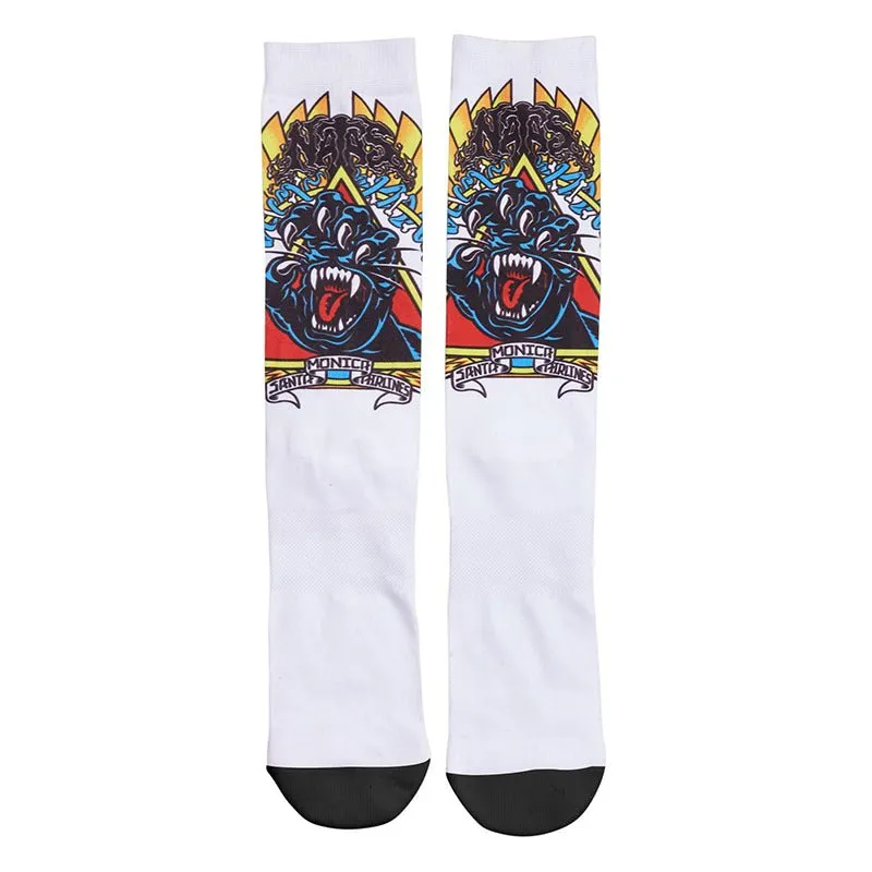 Santa Cruz (White) Natas Screaming Panther Mens Socks