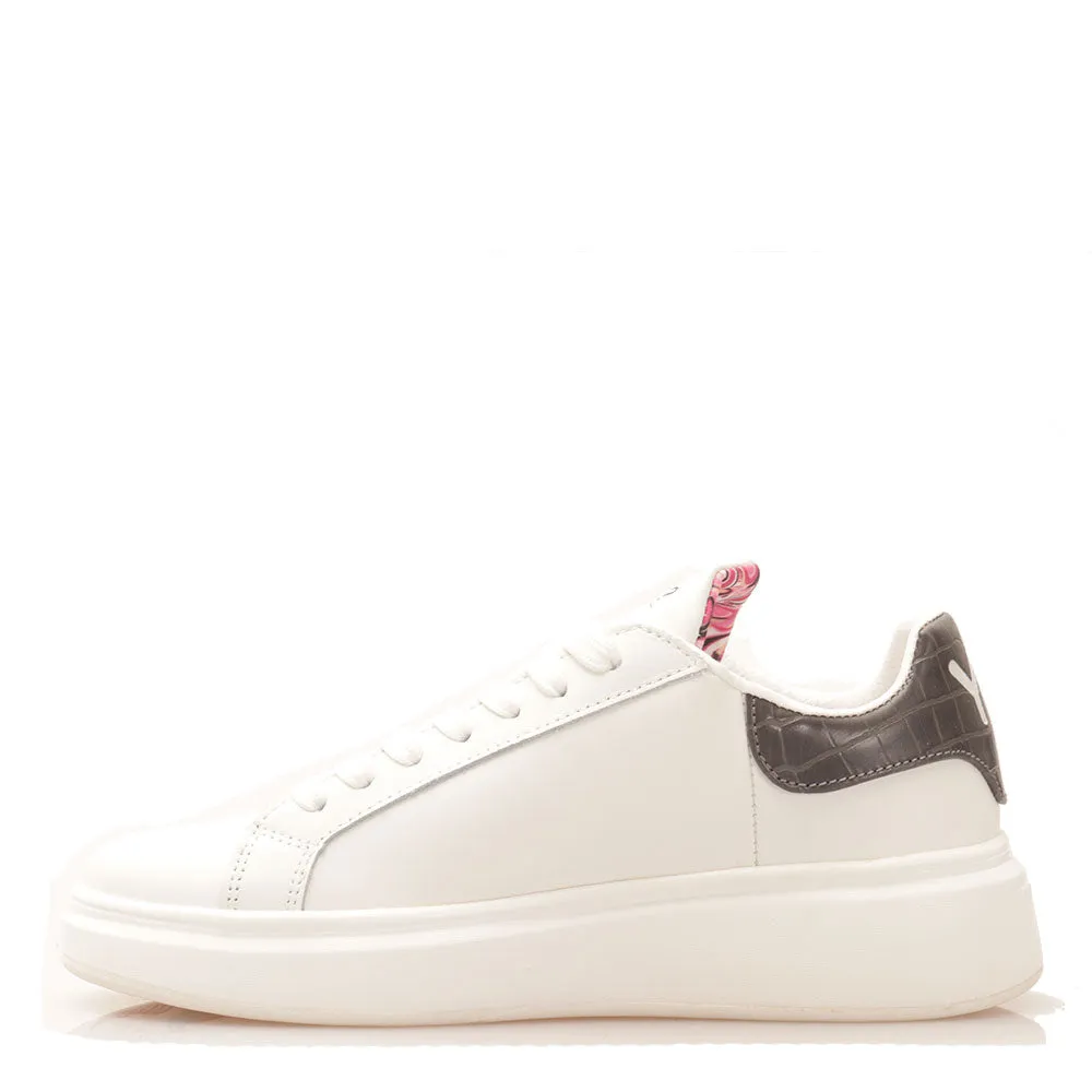 Scarpe Donna Y NOT Sneakers linea Queen Round in Pelle Bianca