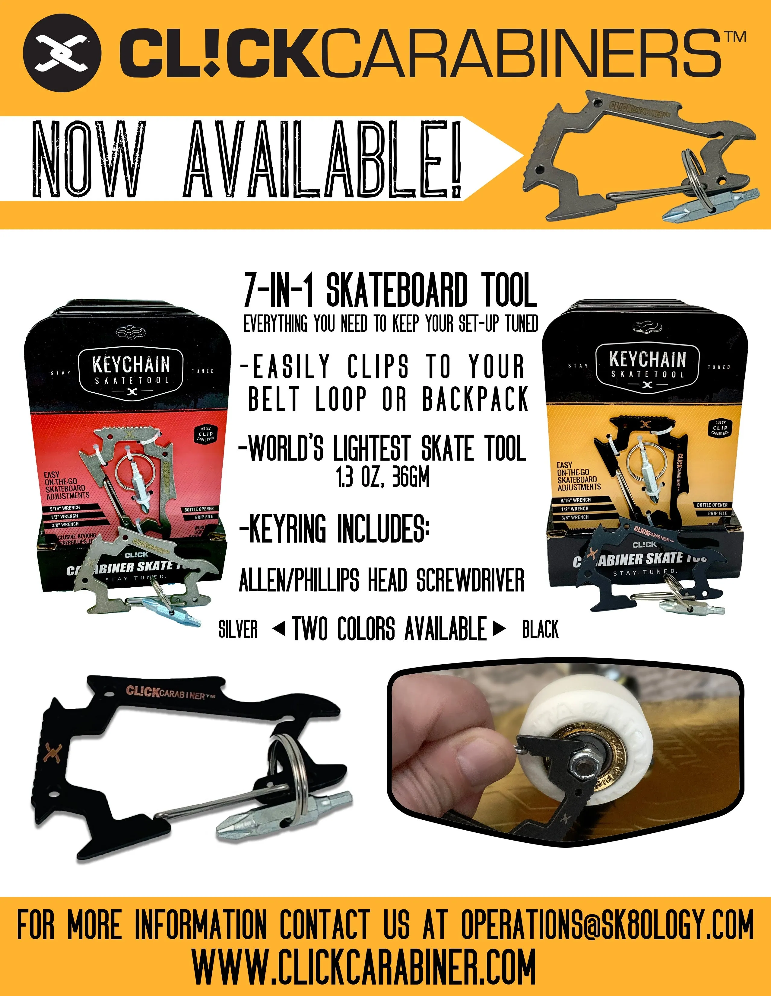 Skate Tool with Carabiner