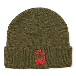 Spitfire Beanie Big Head Cuff Olive Red