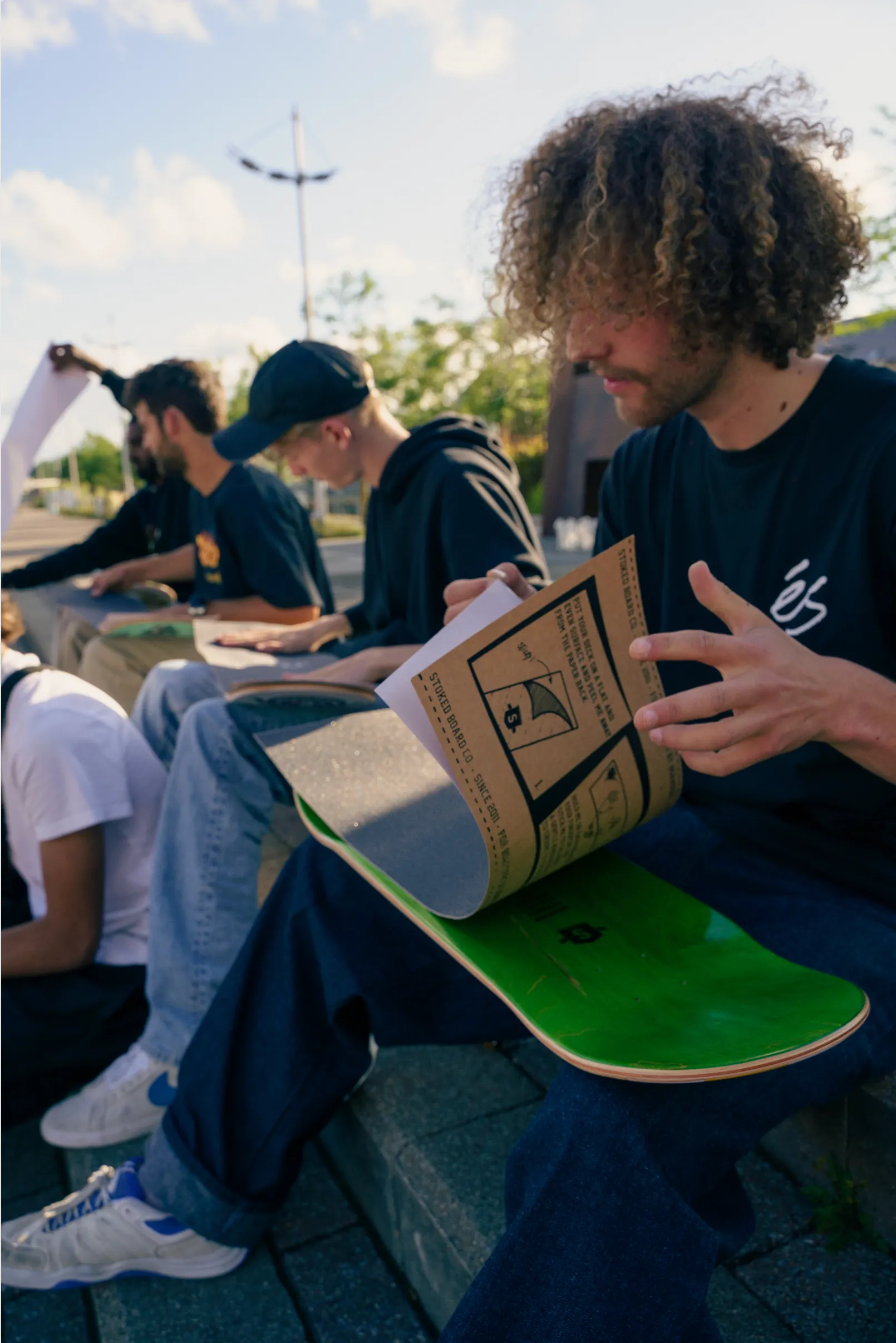 Stoked Burn Baby Black Griptape