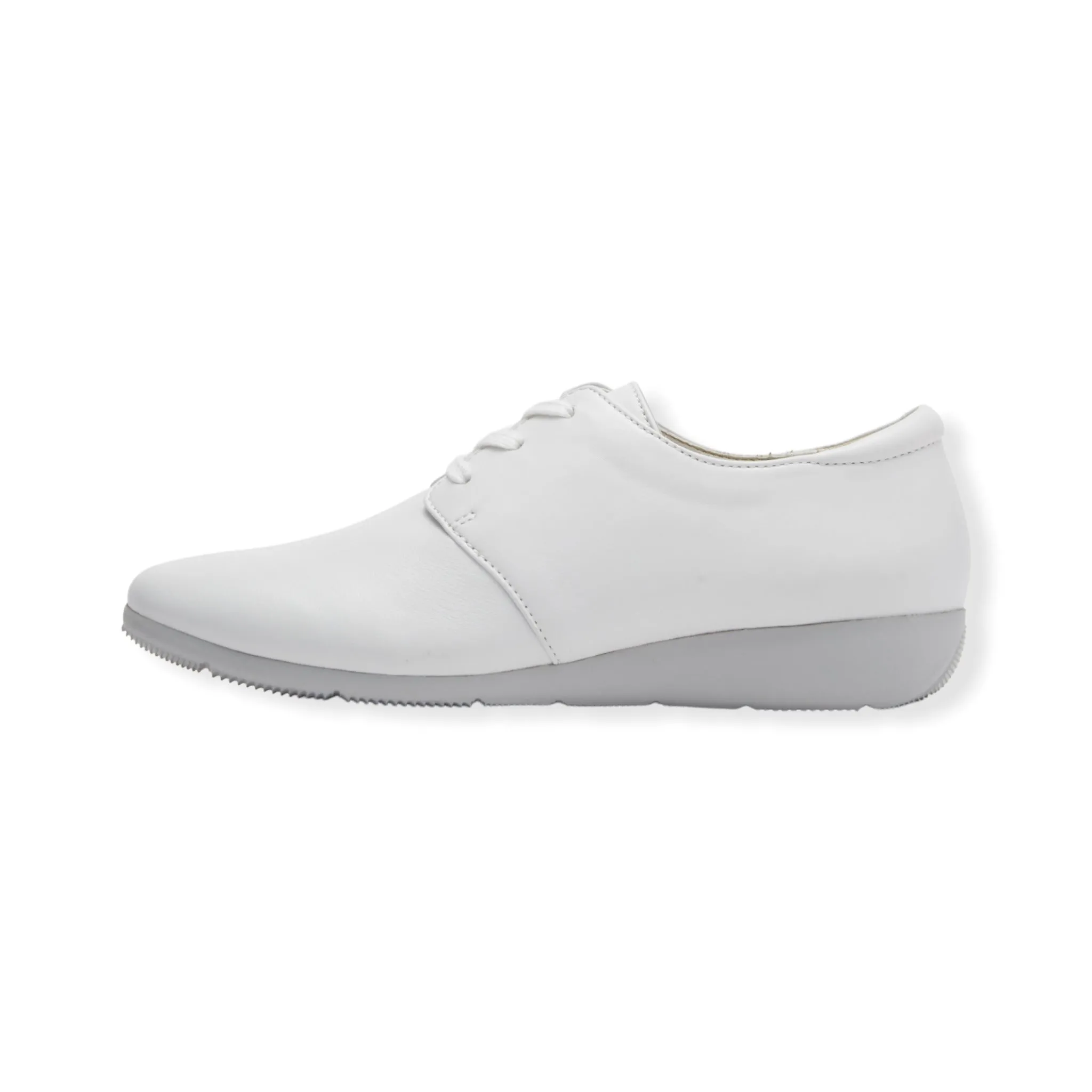 Stress-free flat sole shoelace type soft sheepskin leathre sneakers  #FJ090