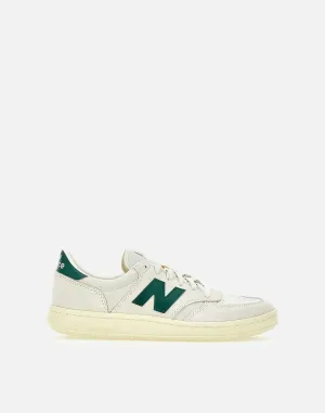 Suede Sneakers in White and Green